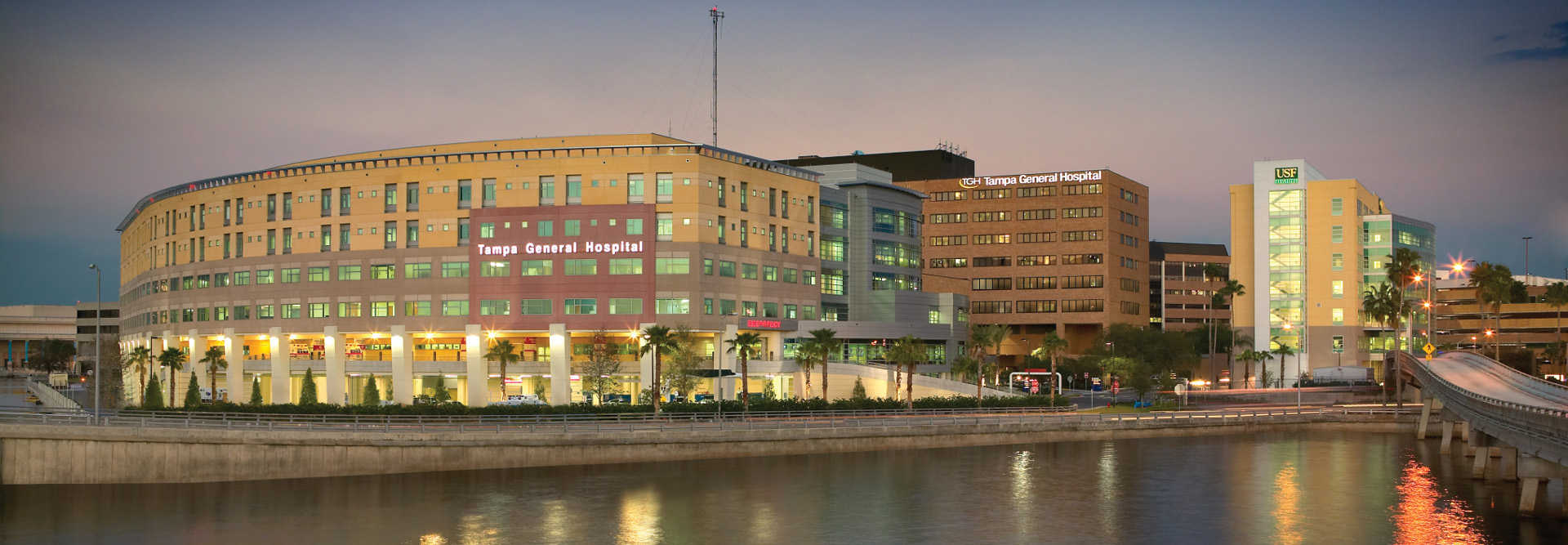 TGH Exterior at dusk